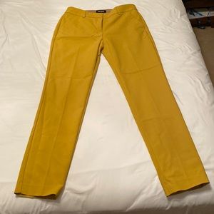 Express Columnist Ankle mid rise pant size 6L mustard yellow (matching jacket)